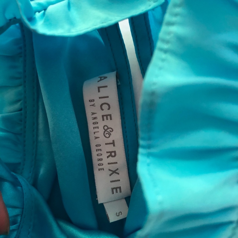 Alice & Trixie | Silk Halter Top Ruffle Pleats - Picture 5 of 6